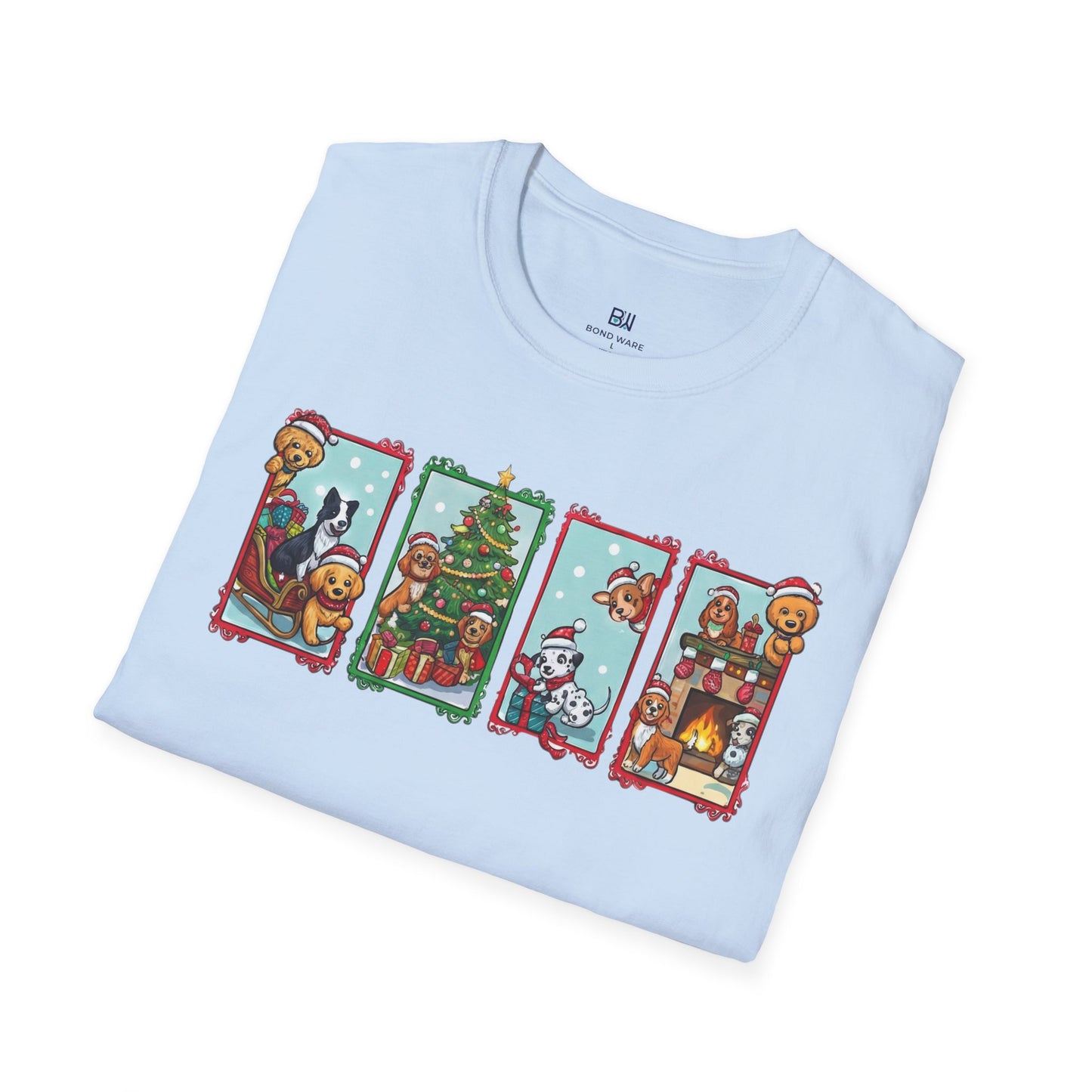 Merry Christmas Dog Comic Story Cute Puppy Holiday T-Shirt