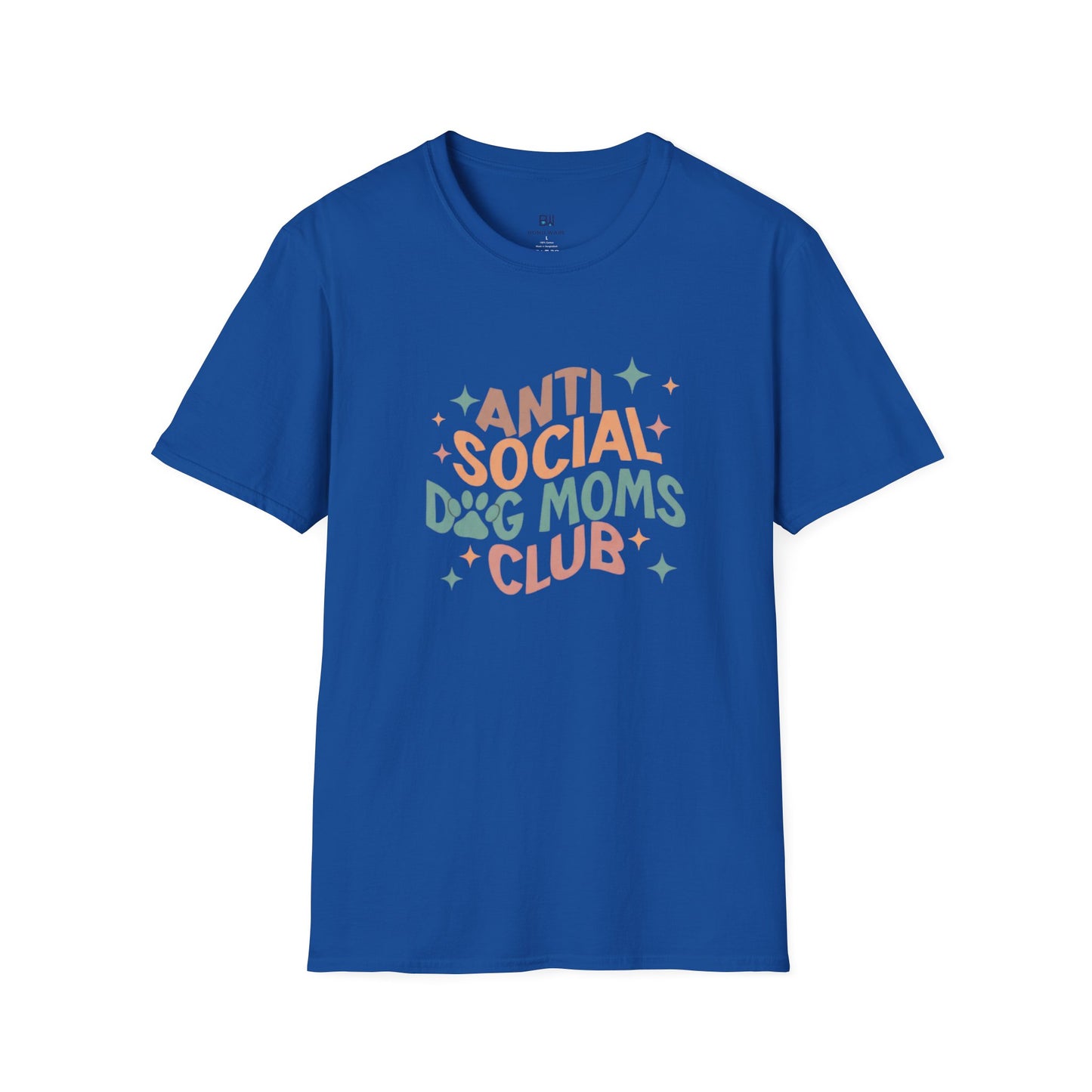 Anti Social Dog Moms Club" Retro T-Shirt