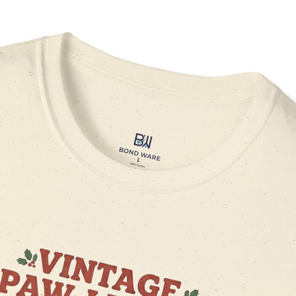 Vintage Paw-lidays Retro Christmas Dog Lover Holiday T-Shirt