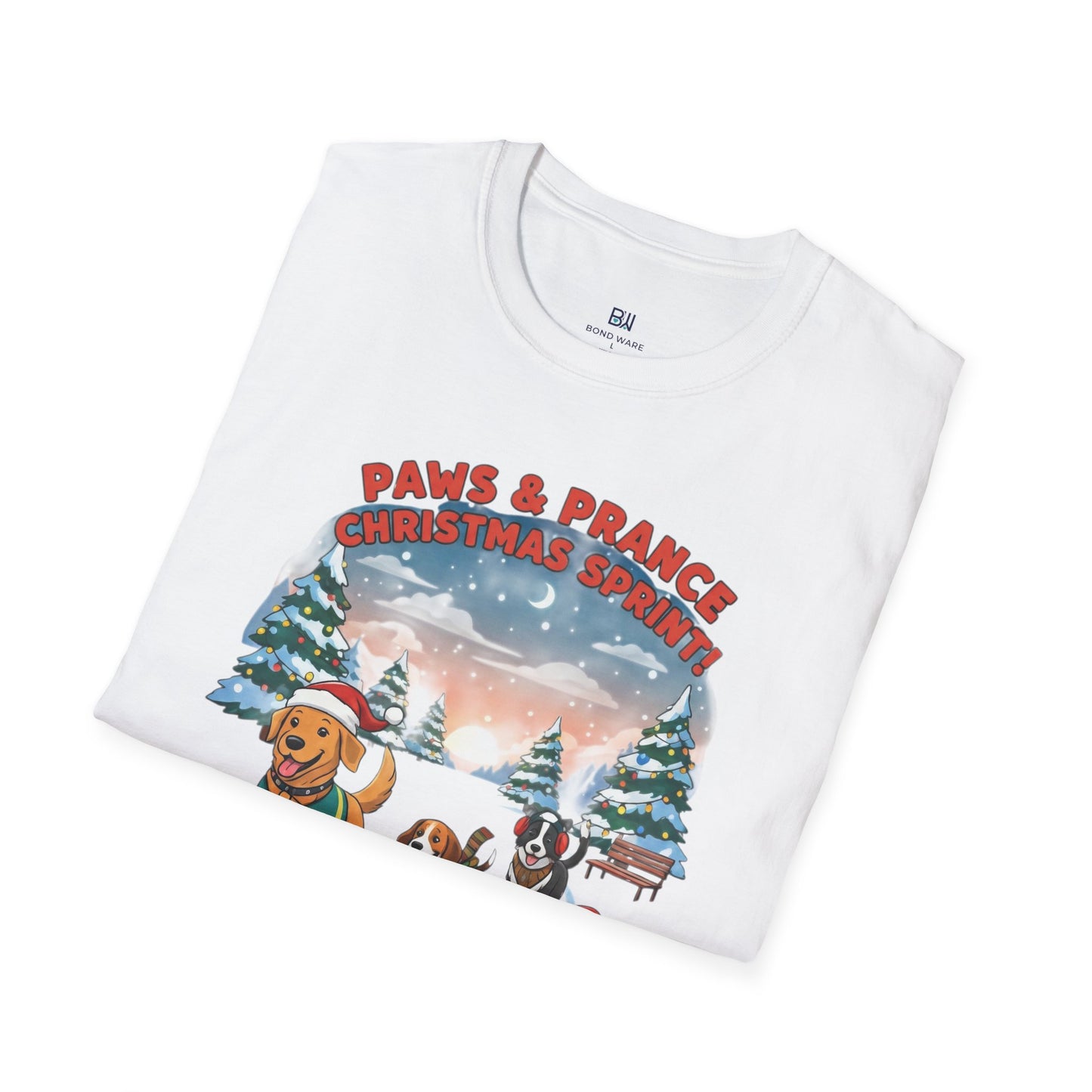 Cute Dogs Christmas Sprint Holiday Race Lover T-Shirt