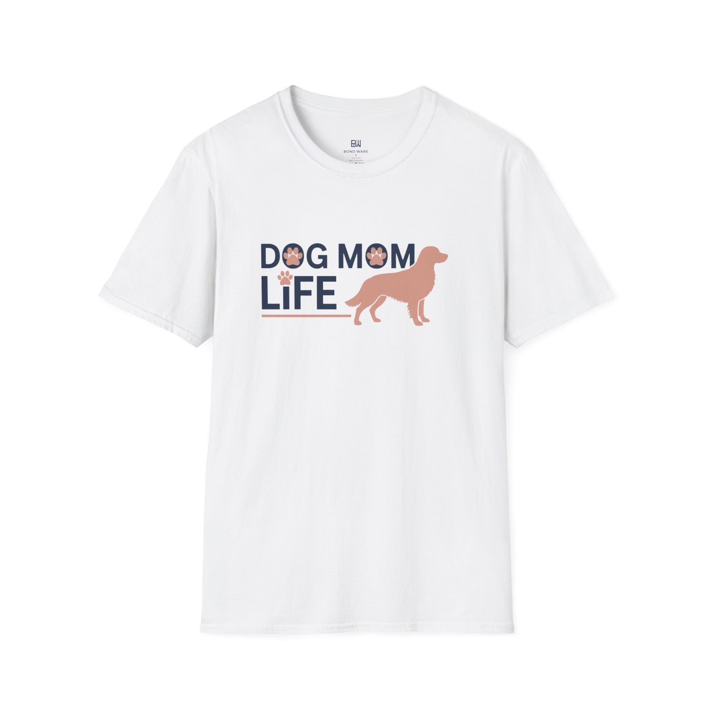 Modern "Dog Mom Life" Graphic T-Shirt