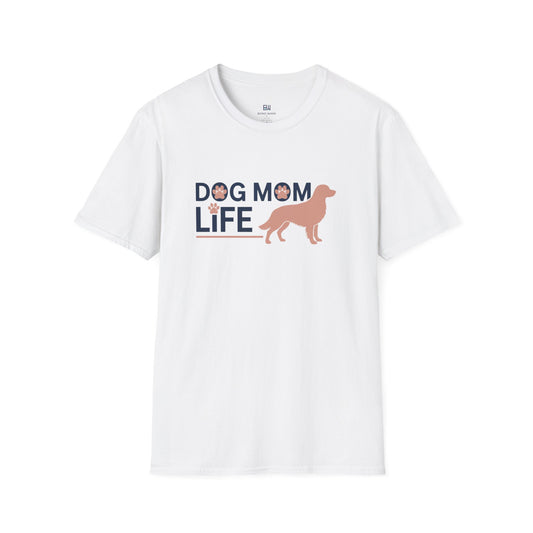 Modern "Dog Mom Life" Graphic T-Shirt