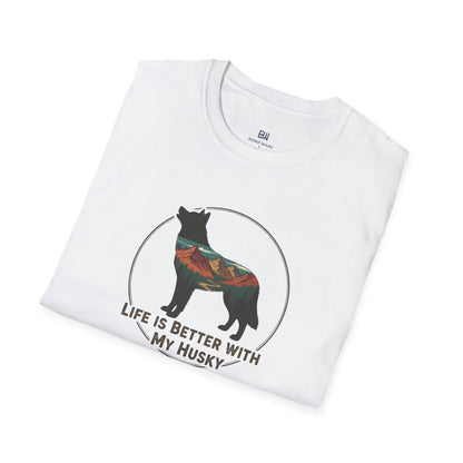 "Life Is Better With My Husky" Adventure T-Shirt