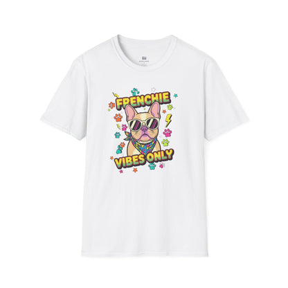 Cool French Bulldog "Vibes Only" T-Shirt