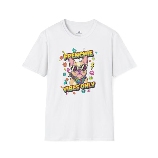 Cool French Bulldog "Vibes Only" T-Shirt