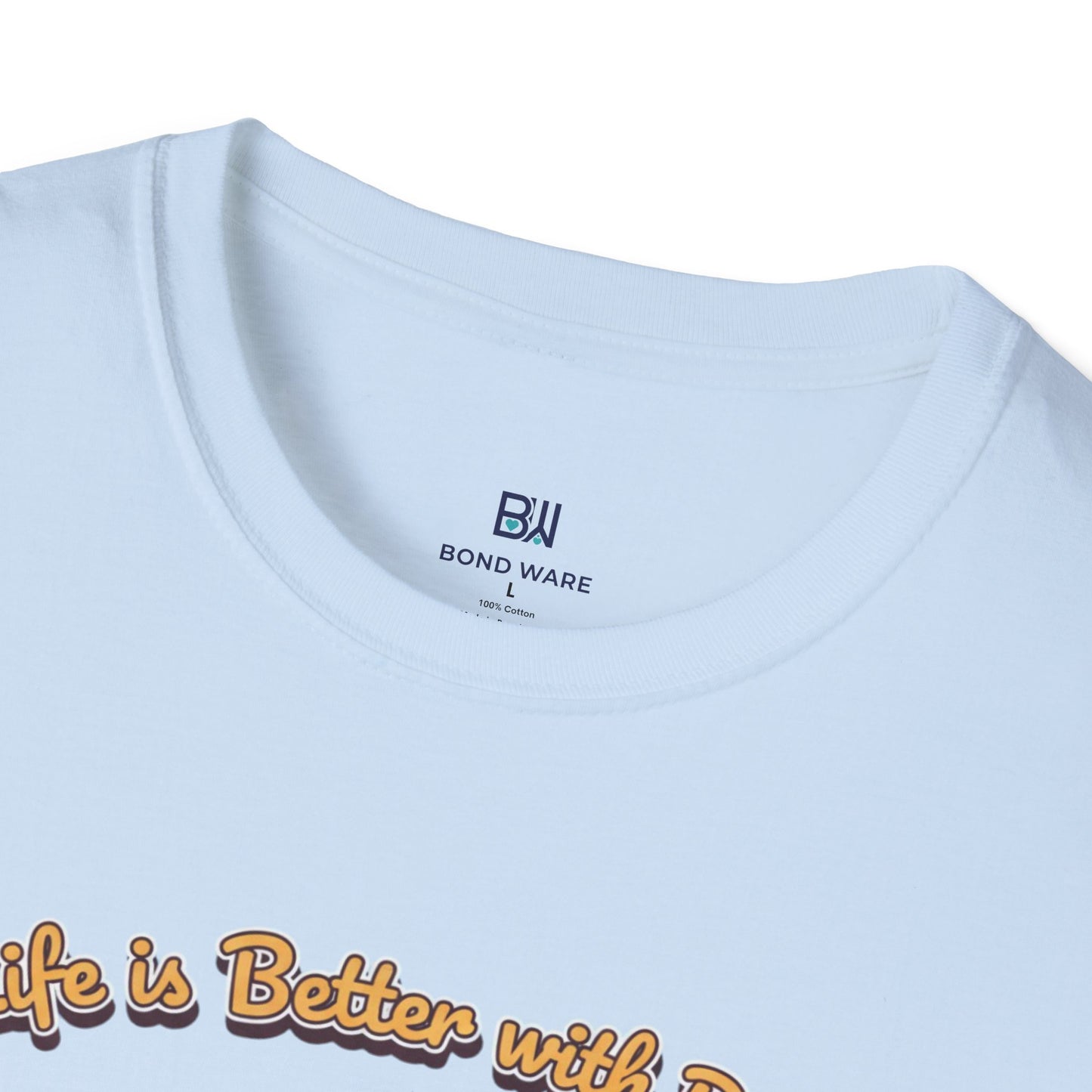 Adorable Dog Stack "Life is Better with Dogs" T-Shirt