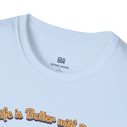 Adorable Dog Stack "Life is Better with Dogs" T-Shirt