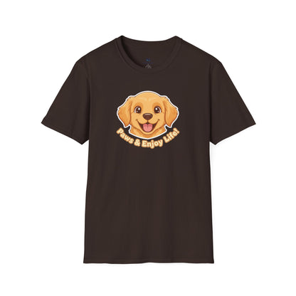 Adorable "Paws & Enjoy Life" Dog Lover Tee