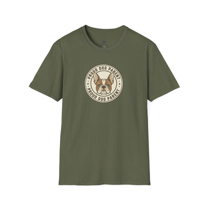 Proud Dog Parent Retro-Style Badge Tee