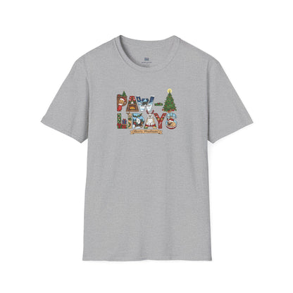 Merry Woofmas Paw-lidays Cute Dog Scenes Xmas Gift T-Shirt