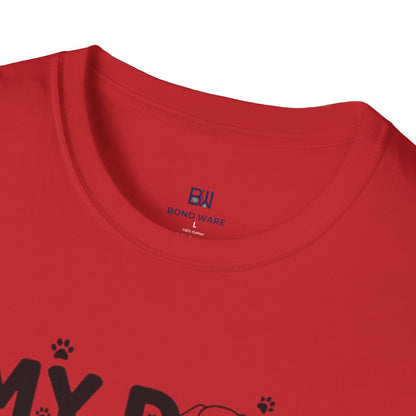 Funny Dog Lover "My Dog Walks Me" T-Shirt