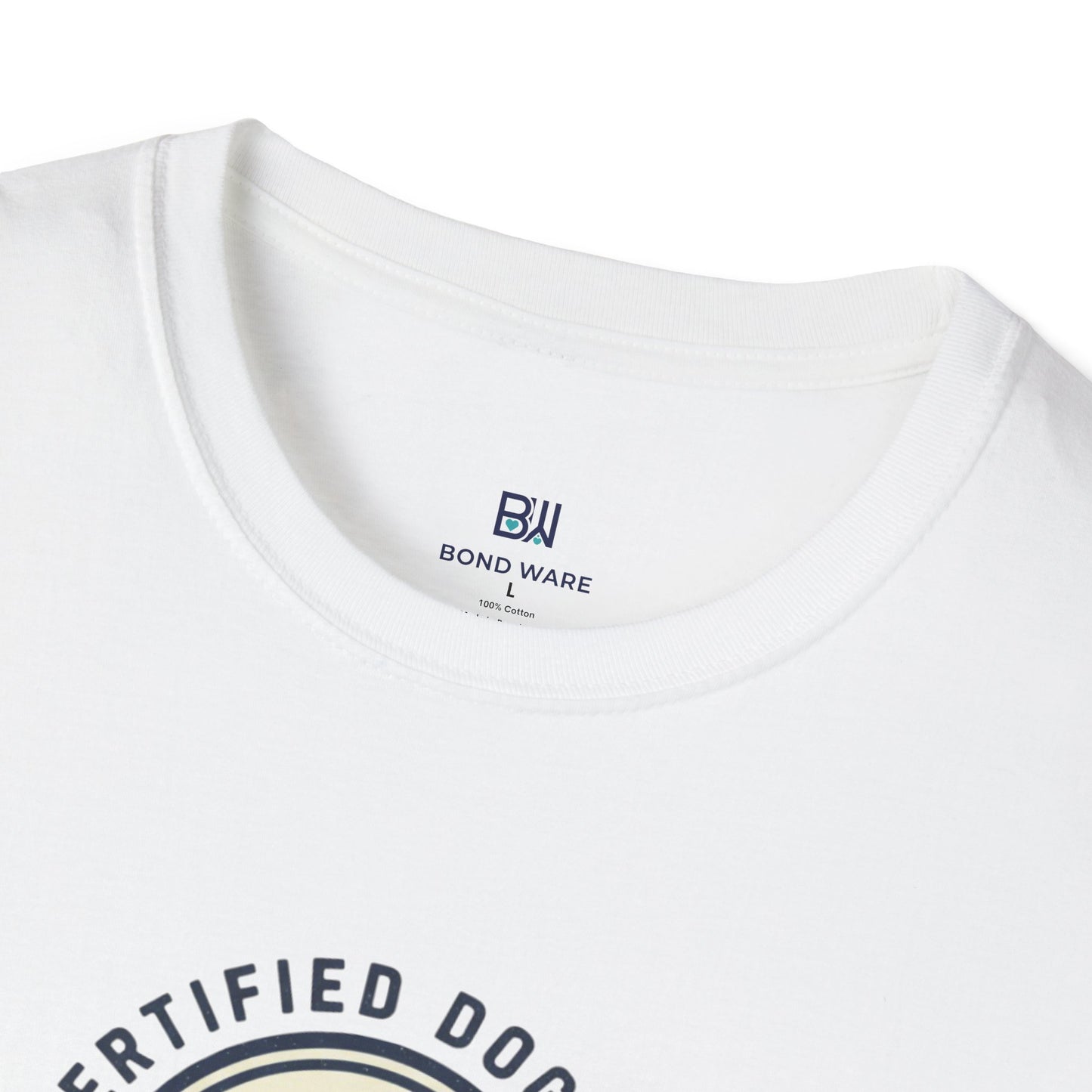 "Certified Dog Dad" Retro-Style Badge T-Shirt
