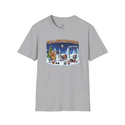 Merry Liftmas Fit & Festive Paws Dog Gym Holiday T-Shirt