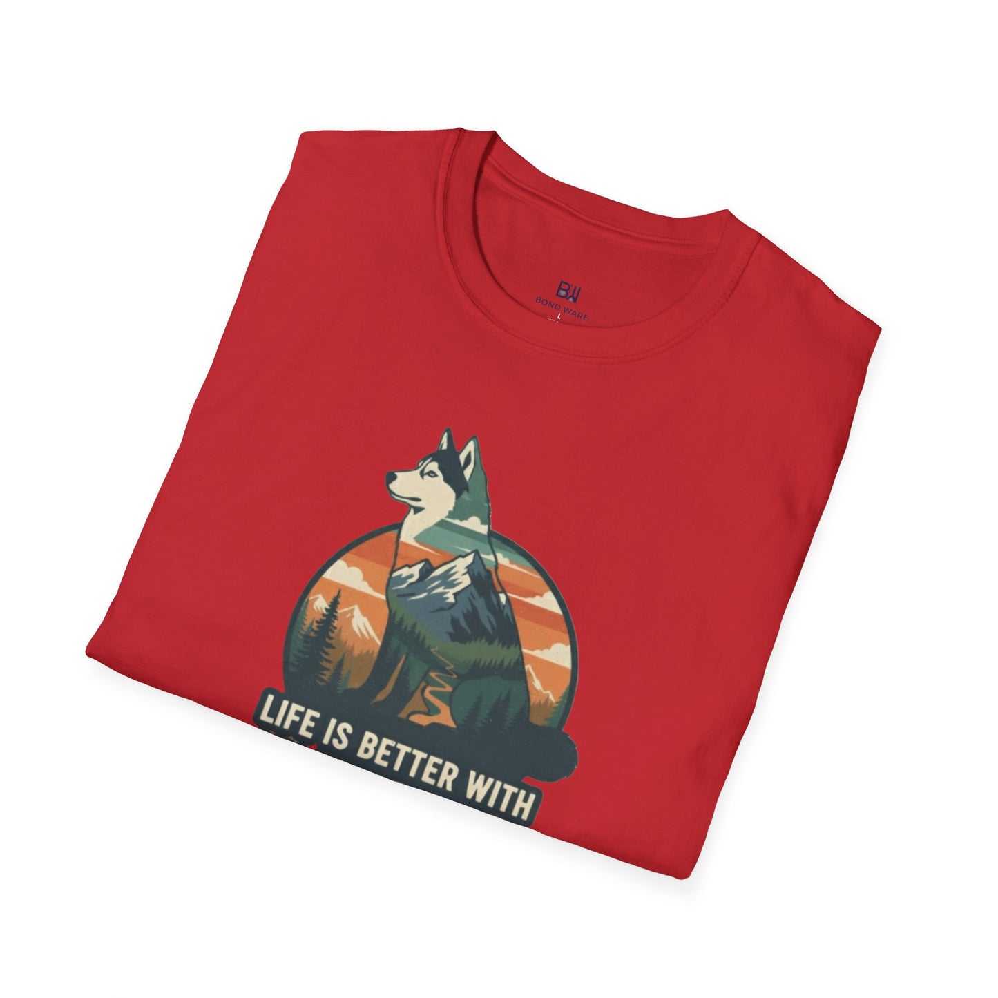 Retro "Life Is Better With My Husky" T-Shirt