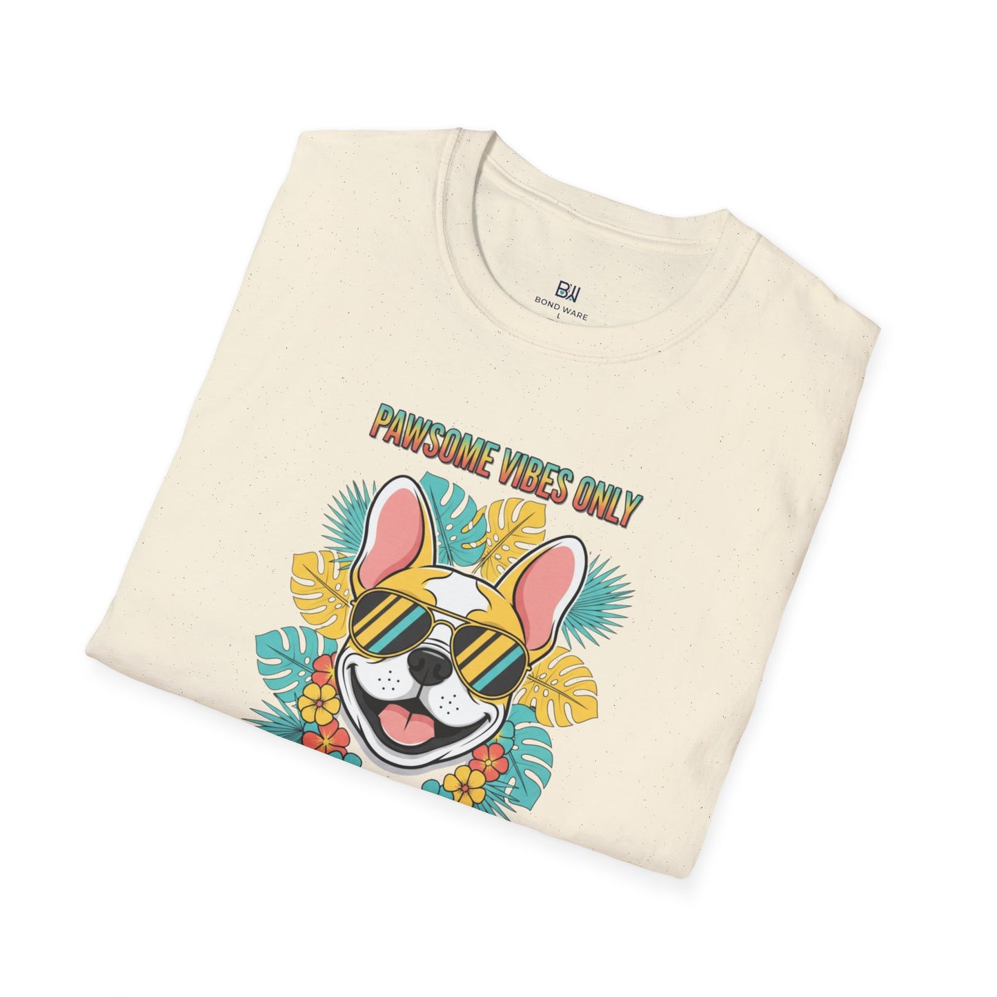 "Pawsome Vibes Only" Summer Frenchie T-Shirt