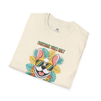 "Pawsome Vibes Only" Summer Frenchie T-Shirt