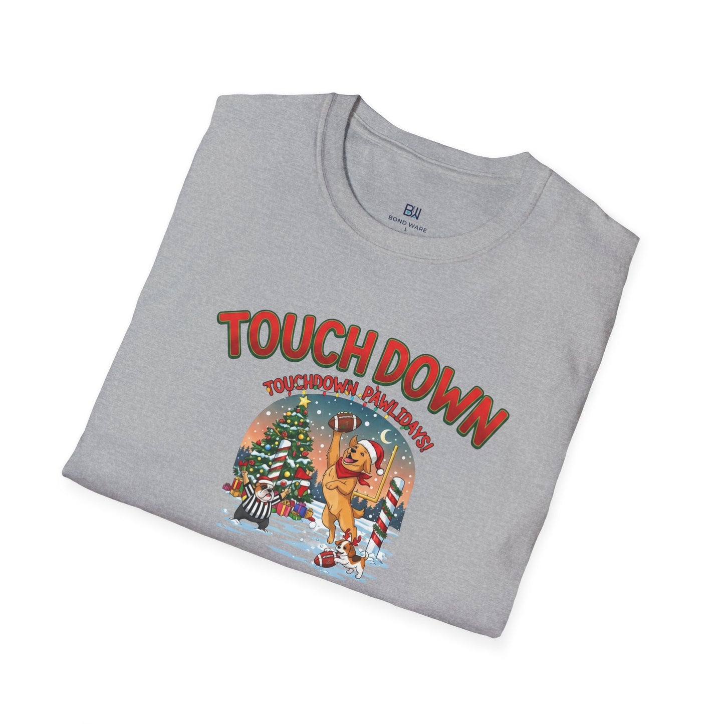 American Football Dog Lover Christmas Holiday T-Shirt