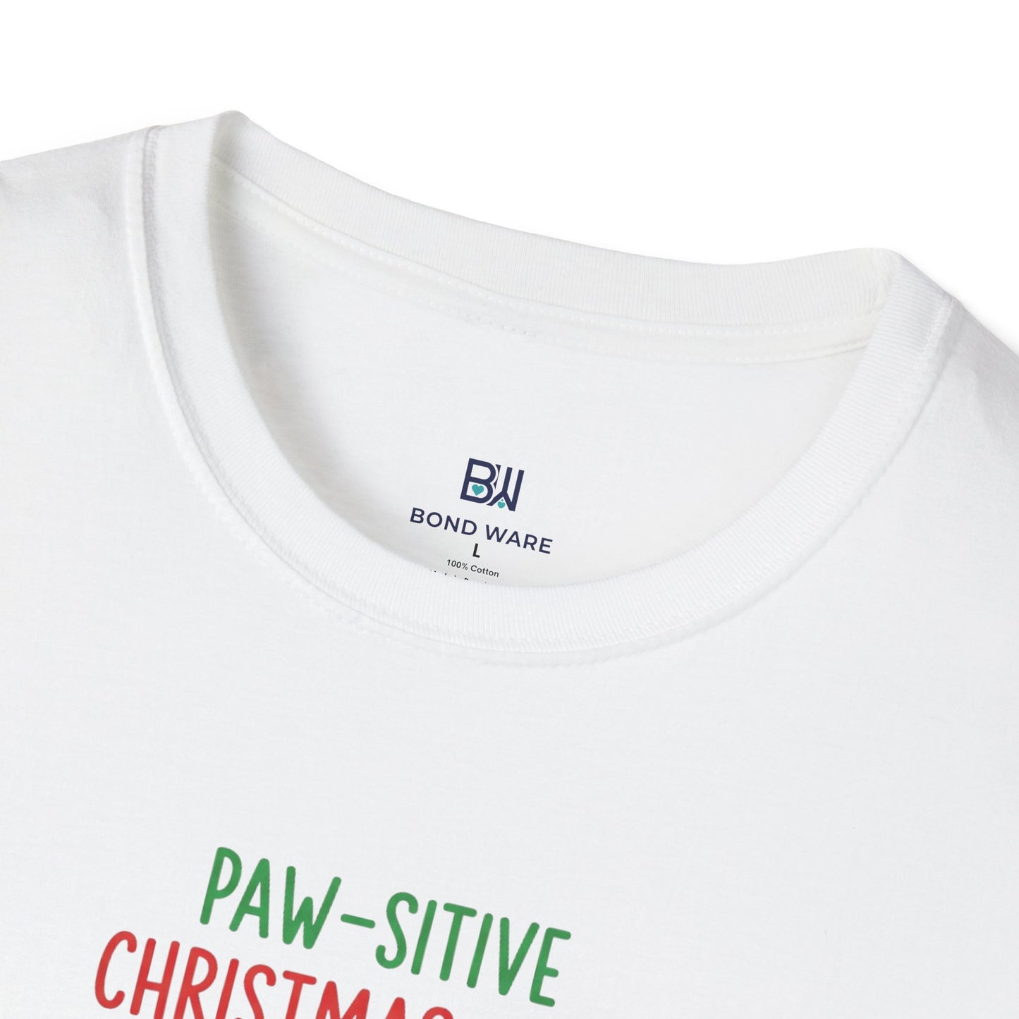 "Paw-sitive Christmas Vibes" Holiday Dog T-Shirt