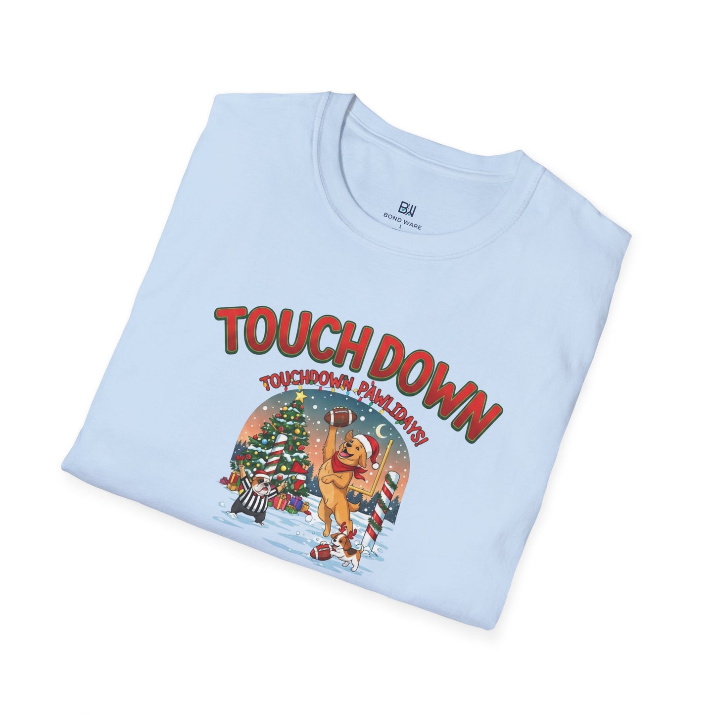 American Football Dog Lover Christmas Holiday T-Shirt