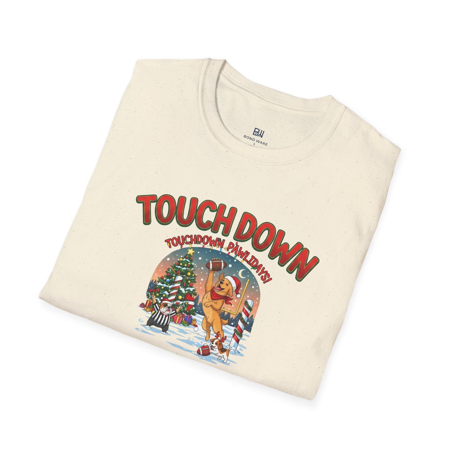 American Football Dog Lover Christmas Holiday T-Shirt