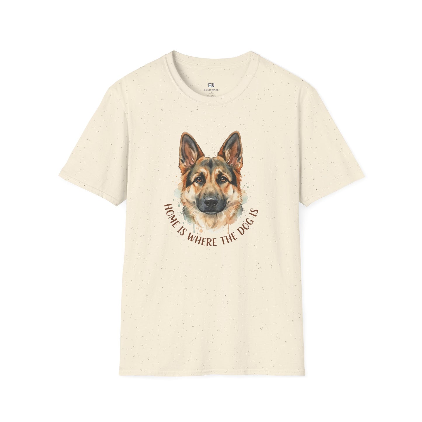 "Home is Where the Dog Is" Watercolor GSD T-Shirt