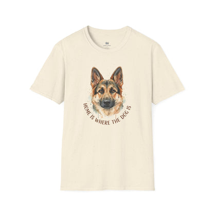 "Home is Where the Dog Is" Watercolor GSD T-Shirt