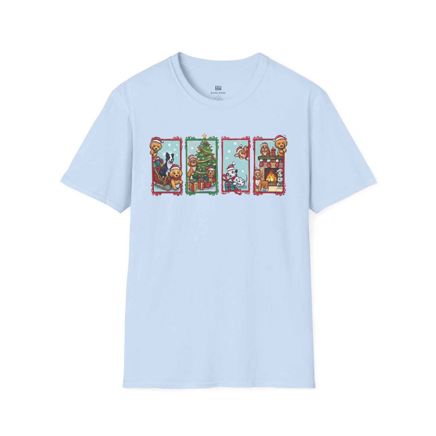 Merry Christmas Dog Comic Story Cute Puppy Holiday T-Shirt