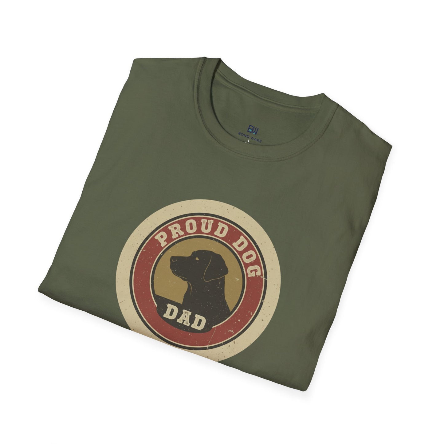 "Proud Dog Dad" Classic Badge Graphic Tee